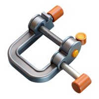 elegant artistic Technical drawing of a clamp. Clean lines, scalable, single-weight stroke with Scalable Design. high resolution png