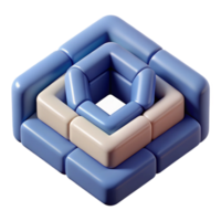 iconic contemporary Rotating squares forming an optical illusion. Crisp edges, flat color with Scalable Design. fine detail png