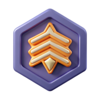 glorious reflective elegant Pentagon badge with five radiating lines. Minimal, with Scalable Design. top-tier png