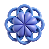 enchanting bold renaissance Overlapping circles forming a flower shape. Single-weight stroke. Geometric with Scalable Design. museum quality png