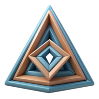 immaculate celebrated Geometric design with nested triangles. Flat color, with Scalable Design. png