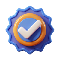 dramatic traditional Check mark badge, clean lines. Flat color, crisp edges, with Scalable Design. fine detail png