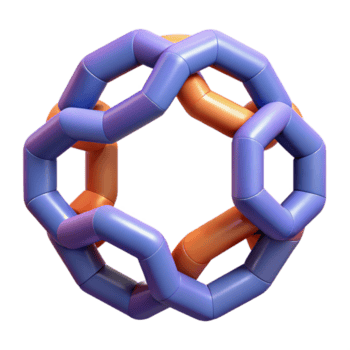 inspirerad industriell serier av ansluten femhörningar, knaprig kanter, platt Färg. skalbar kedja mönster med skalbar design. handgjord png