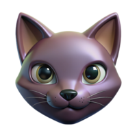 imaculado arte deco triangular gato face com aguçado ouvidos. fresco arestas, mínimo projeto, com escalável Projeto. 8k png