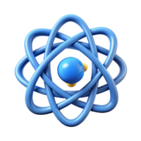 joyful exquisite Atom symbol badge, symmetrical. Clean lines, flat color, scalable with Scalable professional png