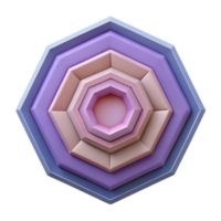 dreamy picturesque Series of concentric heptagons, flat color, scalable. Minimal design with Scalable Design. exclusive png