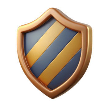 etéreo pitoresco em forma de escudo crachá com três listras. escalável, peso único AVC, fresco arestas com escalável Projeto. Alto resolução png