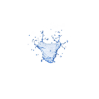 A splash of water captured mid air against transparency background, showcasing dynamic movement and fluidity. droplets are suspended, creating artistic and refreshing visual effect png