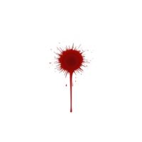 A vivid red paint splatter with dripping effect creates striking visual against plain background, evoking sense of creativity and bold expression png