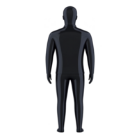A silhouette of human figure is depicted, showcasing front view with arms and legs extended. image is simple and abstract, focusing on outline and form of body png