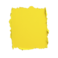 A vibrant square of bright yellow paint with textured edges on transparency background, showcasing bold and energetic expression png