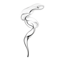 A graceful swirl of white smoke rises against transparency background, creating elegant and ethereal pattern. delicate curves and wisps evoke sense of calm and mystery png