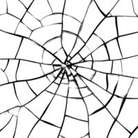 A detailed, intricate spider web with symmetrical pattern is set against transparency background, showcasing delicate and complex structure of web png