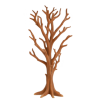A leafless tree with intricate branches stands against plain background, showcasing its natural texture and structure. tree bare form highlights its unique silhouette and organic beauty png