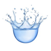 A splash of clear blue water forms dynamic and refreshing shape against transparency background, capturing essence of movement and fluidity png