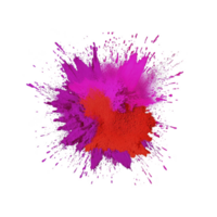 A vibrant explosion of pink and red powder creates dynamic and colorful burst against transparency background, capturing sense of energy and movement png
