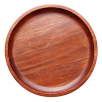 A smooth, oval wooden tray with rich brown finish, perfect for serving or decoration, showcasing natural wood grain patterns png