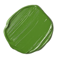 A vibrant green paint smear with textured brush strokes, creating artistic and dynamic appearance. smooth, glossy finish adds depth and interest to abstract design png