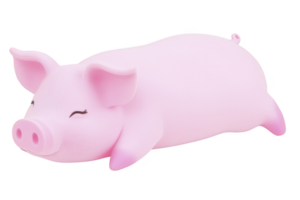 A cute pink pig shaped stress toy with smooth texture and relaxed expression, perfect for squeezing and relieving stress. Its playful design adds touch of fun to any desk png