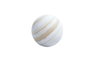 A digitally rendered image of planet with swirling beige and white patterns, resembling gas giant. smooth, abstract design evokes sense of mystery and wonder png