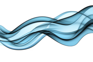 A dynamic abstract design featuring flowing blue and black waves on transparency background, creating sense of movement and fluidity. overlapping translucent layers add depth and elegance png