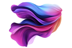 A vibrant, abstract digital artwork featuring flowing, colorful waves in shades of pink, purple, and blue, creating dynamic and fluid motion. design evokes sense of creativity and energy png