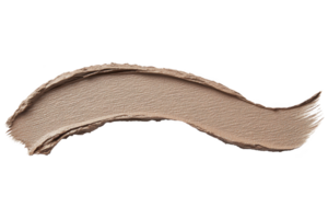 A smooth, textured swipe of beige makeup foundation or concealer, showcasing its creamy consistency and matte finish. curved stroke highlights product blendability and coverage png