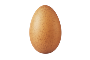 A single brown egg with smooth, speckled surface is centered against transparency background, showcasing its natural texture and simplicity png