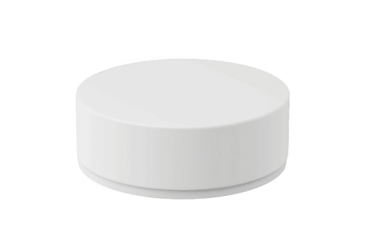 un pulcro, minimalista blanco redondo envase con suave superficie, Perfecto para almacenamiento pequeño artículos o productos cosméticos. sus sencillo diseño agrega toque de elegancia a ninguna espacio png