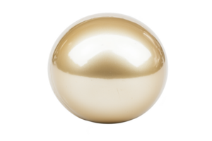 A shiny golden sphere with reflective surface, isolated on transparency background, exudes elegance and simplicity. Perfect for design and decoration concepts png