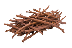 A pile of dry, brown twigs is stacked together, showcasing their rough texture and natural appearance. These twigs are commonly used for kindling or decorative purposes in crafts png