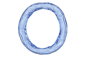 A transparent, swirling blue water ring forms perfect circle, evoking sense of fluidity and motion. glossy surface reflects light, creating dynamic and captivating visual effect png
