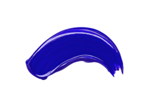 A vibrant blue paint stroke on transparency background showcases smooth, glossy texture and dynamic curve, evoking creativity and artistic expression png