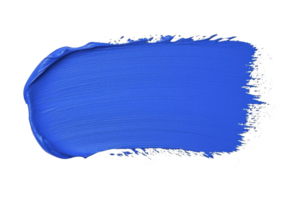 A vibrant blue paint stroke with textured edges on transparent background, showcasing artistic expression and creativity. bold color and dynamic form evoke sense of energy and movement png