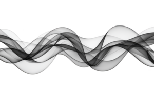 A dynamic abstract design featuring flowing black and white wave patterns on transparent background, creating sense of movement and fluidity png