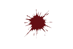 A This features red paint splatter with irregular edges on transparency background, evoking sense of creativity and spontaneity png