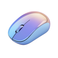 sleek, modern wireless computer mouse with gradient blue and purple design, featuring smooth surface and ergonomic shape for comfortable use png