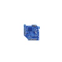 blue microcontroller board with intricate circuitry and components, isolated on transparency background, showcasing technology and innovation png