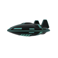 sleek, futuristic spaceship with glowing blue accents and streamlined design, evoking sense of advanced technology and space exploration png