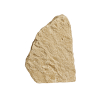 A rough, beige stone with textured surface and irregular shape, isolated on transparency background. stone natural appearance and earthy color make it suitable for various design projects png