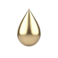 A shiny golden droplet with smooth surface, isolated on transparency background, symbolizes luxury and elegance. reflective quality adds sense of depth and richness png
