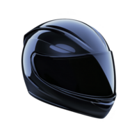 sleek, glossy blue motorcycle helmet with streamlined design and clear visor, perfect for safety and style on road. helmet modern look is both functional and fashionable png