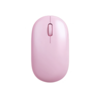 sleek pink wireless computer mouse with minimalist design, perfect for adding touch of style to any workspace. Its smooth surface and ergonomic shape ensure comfortable use png