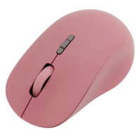 sleek pink wireless computer mouse with modern design, featuring scroll wheel and two buttons, perfect for enhancing your workspace with touch of color png