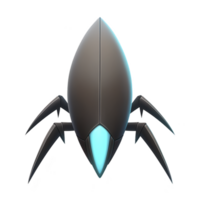 futuristic robotic spider with sleek, metallic body and glowing blue accents, showcasing advanced technology and innovation. design is both intriguing and slightly intimidating png