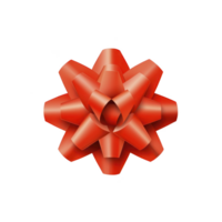 A vibrant red gift bow with glossy finish, perfect for adding festive touch to presents and decorations. bow intricate loops create sense of elegance and celebration png