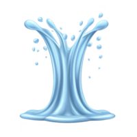 A dynamic splash of blue liquid captured mid air, showcasing fluid motion and energy. droplets are suspended, creating sense of movement and vitality png