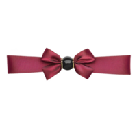 A maroon bow tie with black center embellishment, perfect for formal occasions and adding touch of elegance to any outfit png
