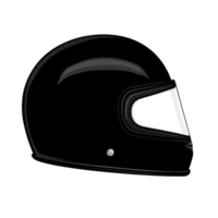 sleek black motorcycle helmet with clear visor, designed for safety and style. helmet aerodynamic shape and glossy finish make it ideal for riders seeking protection and comfort png