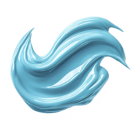 A swirl of glossy blue paint with smooth texture and dynamic shape png